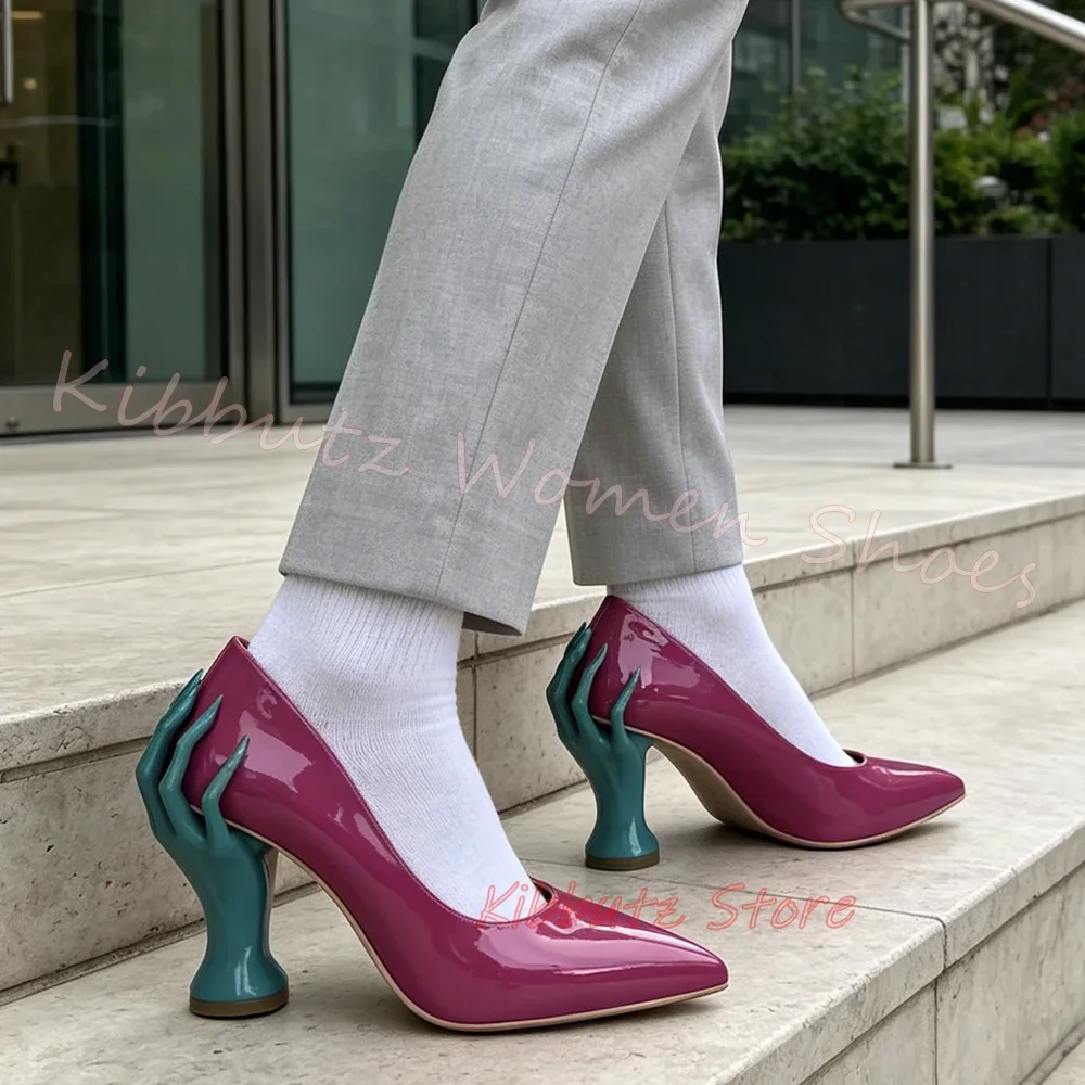 Women'S Shoes Hands Free - Handgeformte Absatzpumps mit spitzer Zehenpartie aus