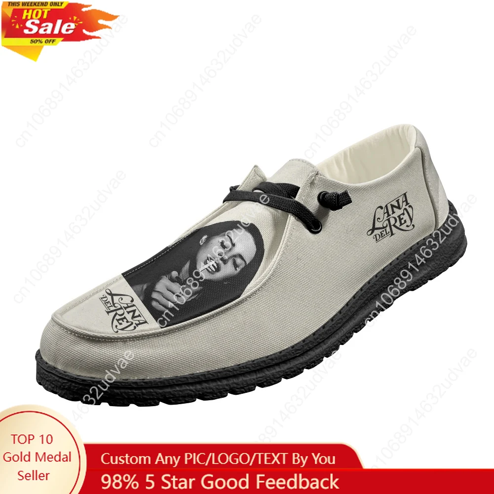 Women'S Shoes Loafers Black - Lana Del Rey Singer Loafers für