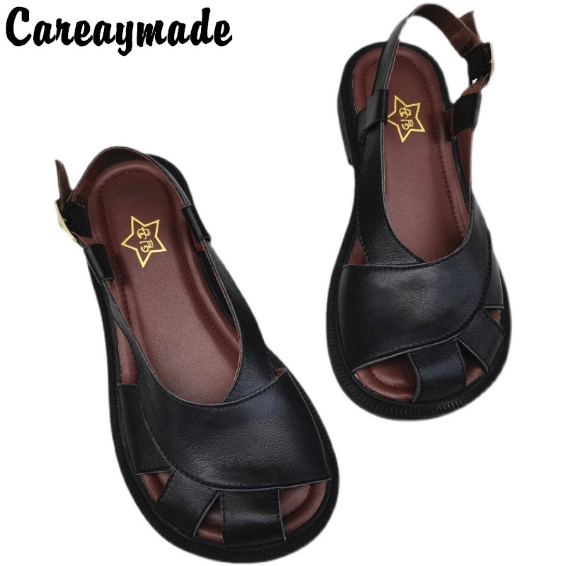 Women'S Shoes Big Feet - Careaymade-Echtes Leder große schuhe breite sandalen