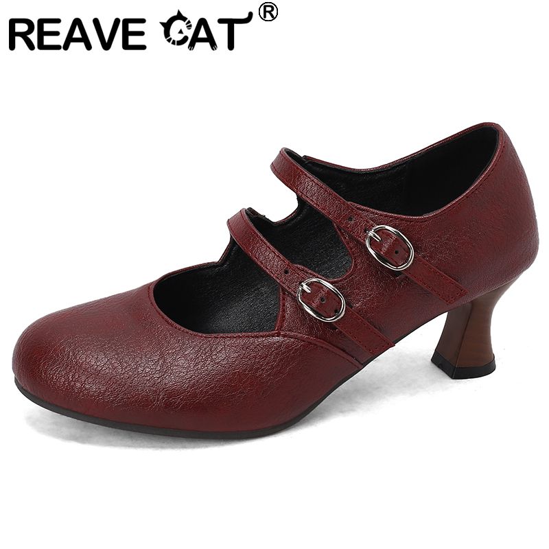 Women'S Shoes Big Feet - Reave Katze Marke Damen Pumps runde