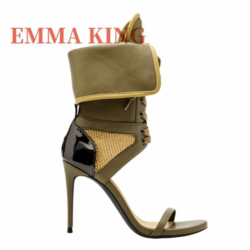 Grüne, knöchelhohe Sandalen fü – Women Shoes Boots Bewertung und Preis