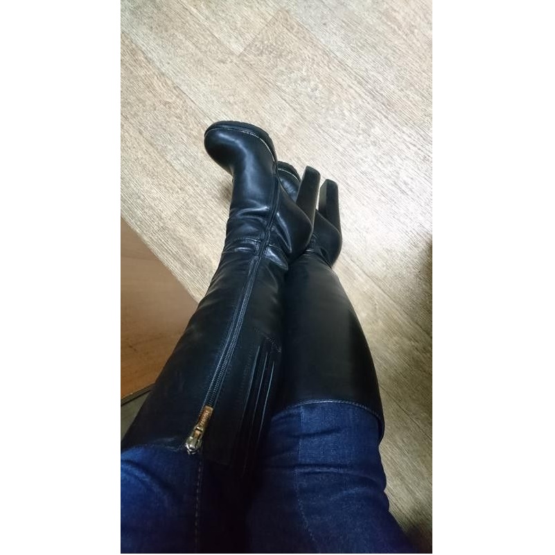 Schwarz Zipper Kniehohe Plattf – Women'S Shoes Big Feet Bewertung und Preis