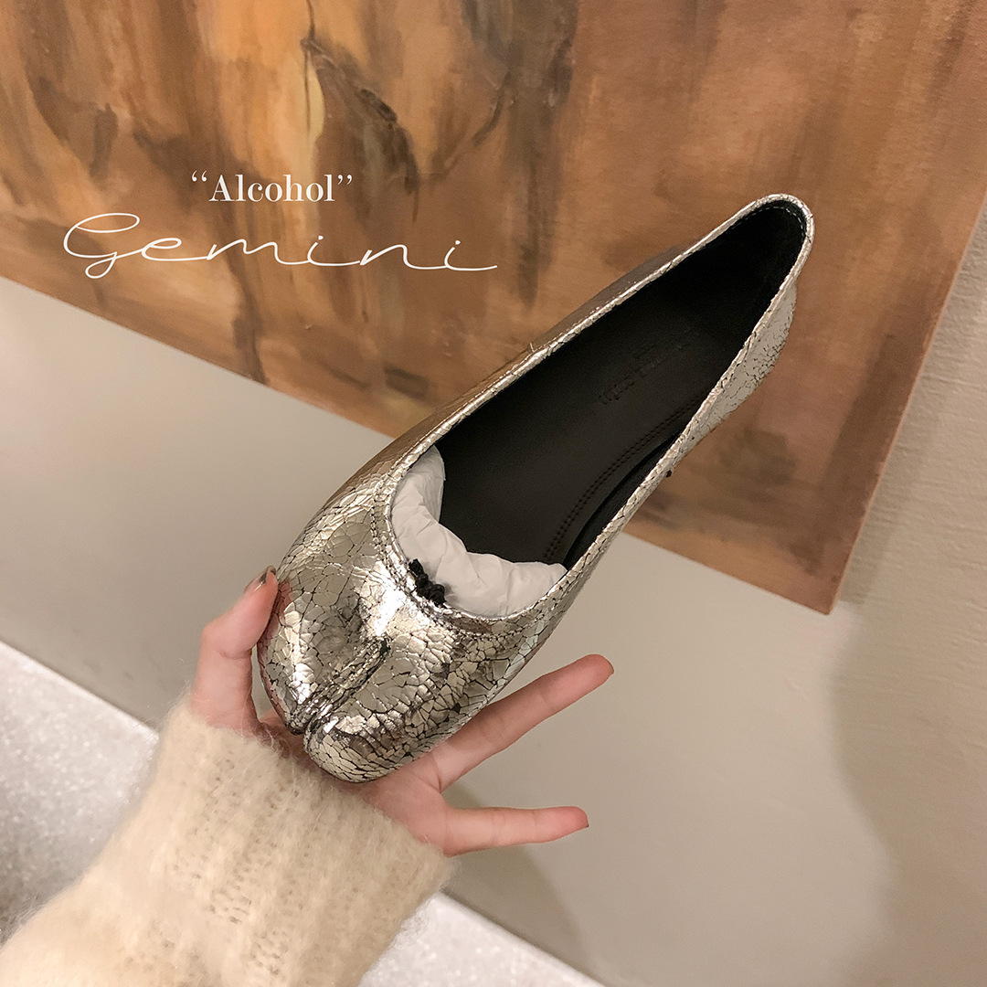 Schwarze Ballerinas Split Toe  – Women'S Shoes Loafers Black Bewertung und Preis