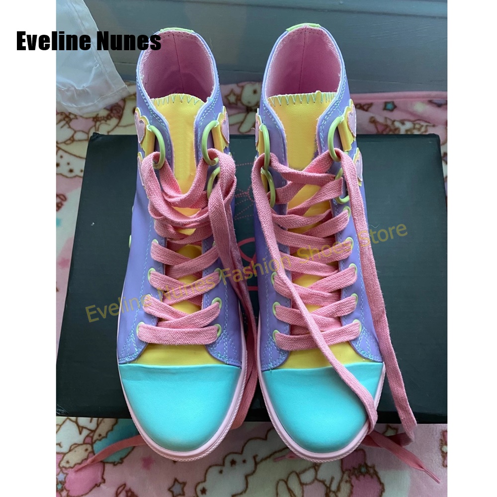 Y2K Mädchen Süße High-Top Snea – Women Shoes Heels Bewertung und Preis