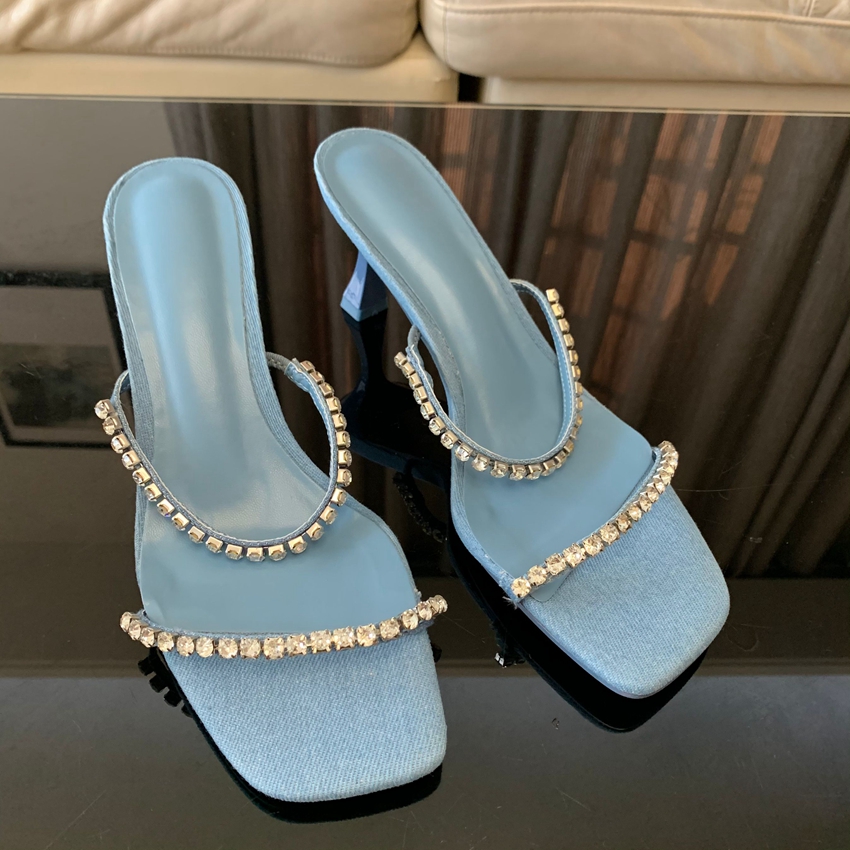 Denim Strass Heels Sandalen Fr – Women Shoes Zara Bewertung und Preis