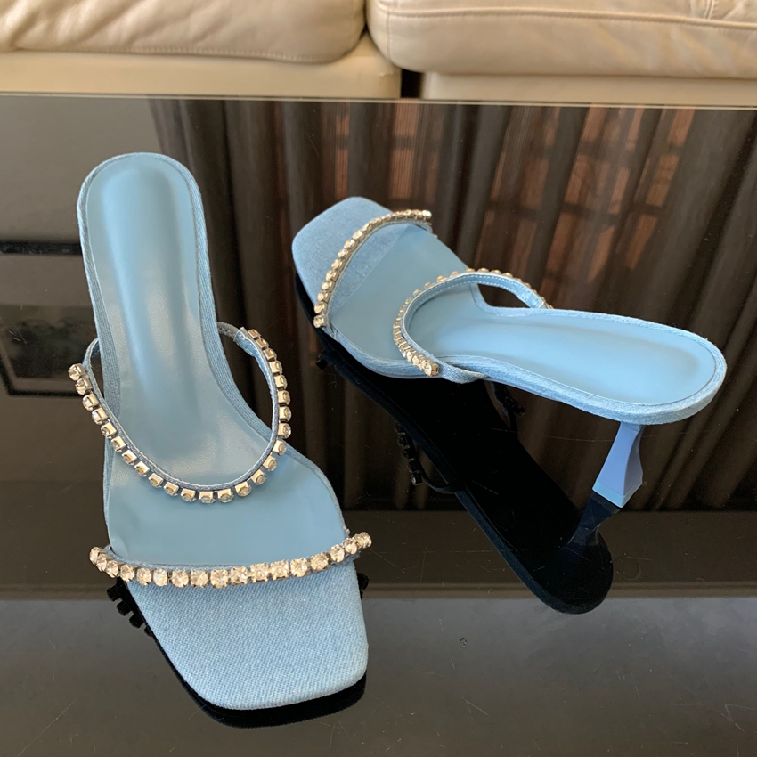 Denim Strass Heels Sandalen Fr – Women Shoes Zara Bewertung und Preis