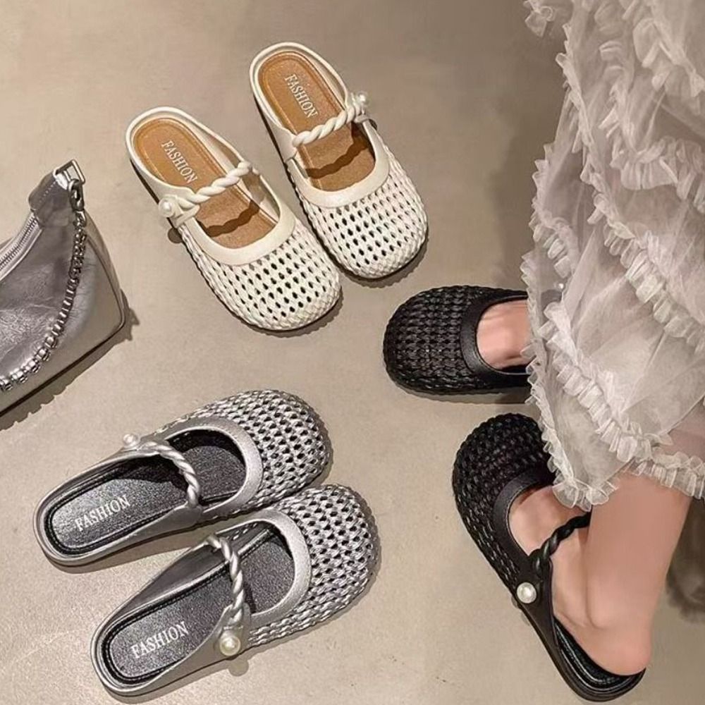 Atmungsaktive Baotou-Halbslipp – Women'S Shoes Hands Free Bewertung und Preis