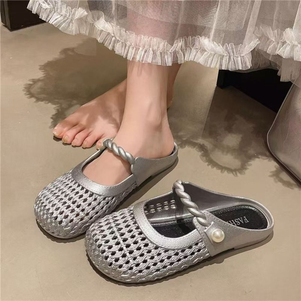 Atmungsaktive Baotou-Halbslipp – Women'S Shoes Hands Free Bewertung und Preis