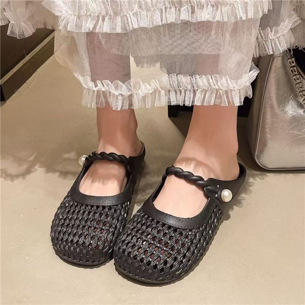 Atmungsaktive Baotou-Halbslipp – Women'S Shoes Hands Free Bewertung und Preis