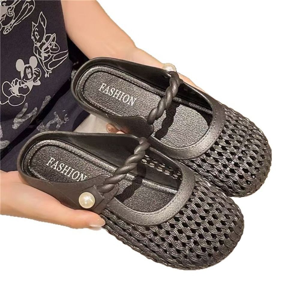Atmungsaktive Baotou-Halbslipp – Women'S Shoes Hands Free Bewertung und Preis
