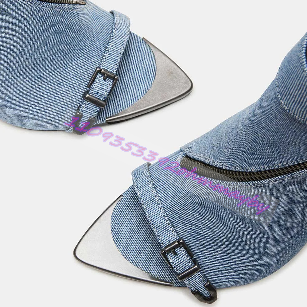Sommerliche blaue Denim-Stiefe – Women Shoes Boots Bewertung und Preis