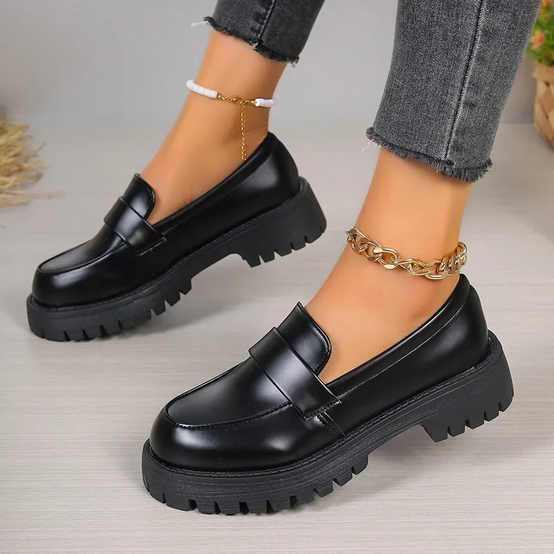 Plus Größe 35-43 Schwarz Pu Le – Women'S Shoes Loafers Black Bewertung und Preis
