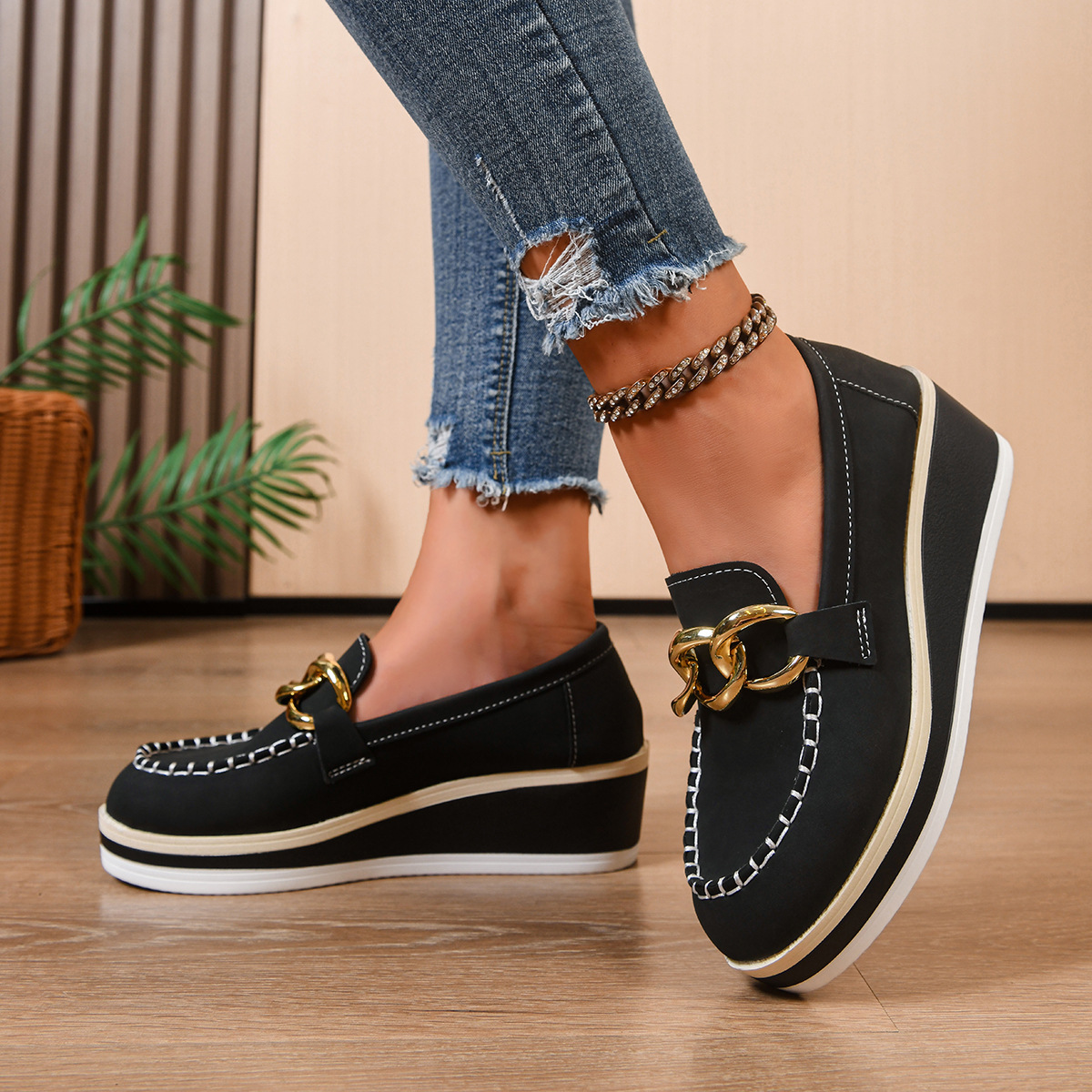 Frauen Plattform Loafer Damen  – Women'S Shoes Loafers Black Bewertung und Preis
